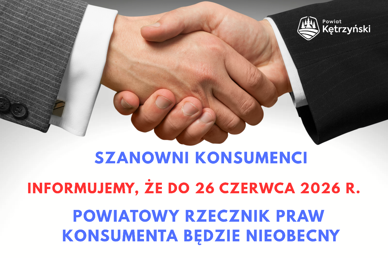Komunikat ws. nieobecności Powiatowego Rzecznika Praw Konsumenta