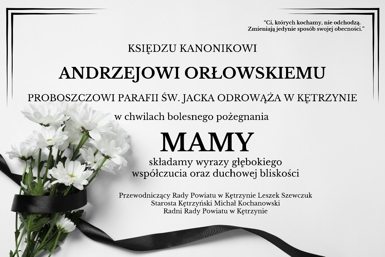 Kondolencje ks. Orłowski